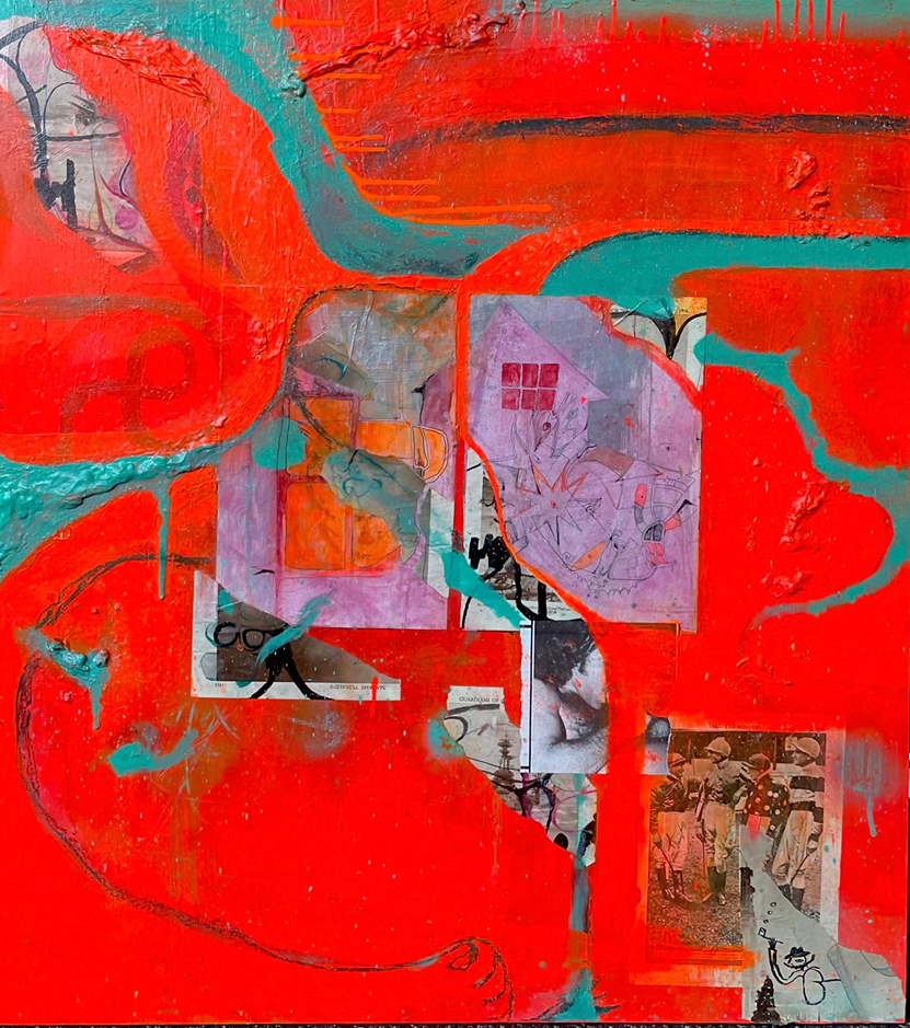 An image of a orange contemporary work by Lily Mortensen